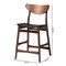 Baxton Studio Latina Black Upholstered Walnut Finishing 24in Counter Stool 123-6800 - alternate 7